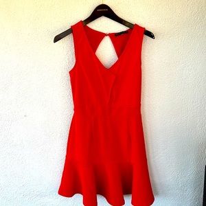 Red fitted dress